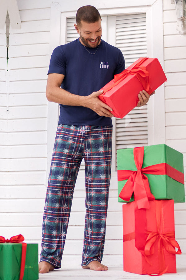 Pijama Pantalón Hombre Azul 12414