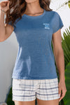 Short Camiseta M-Corta Azul  12194