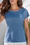 Short Camiseta M-Corta Azul  12194