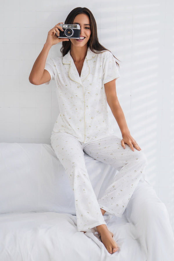 Pijama Pantalón Mujer Marfil 23092