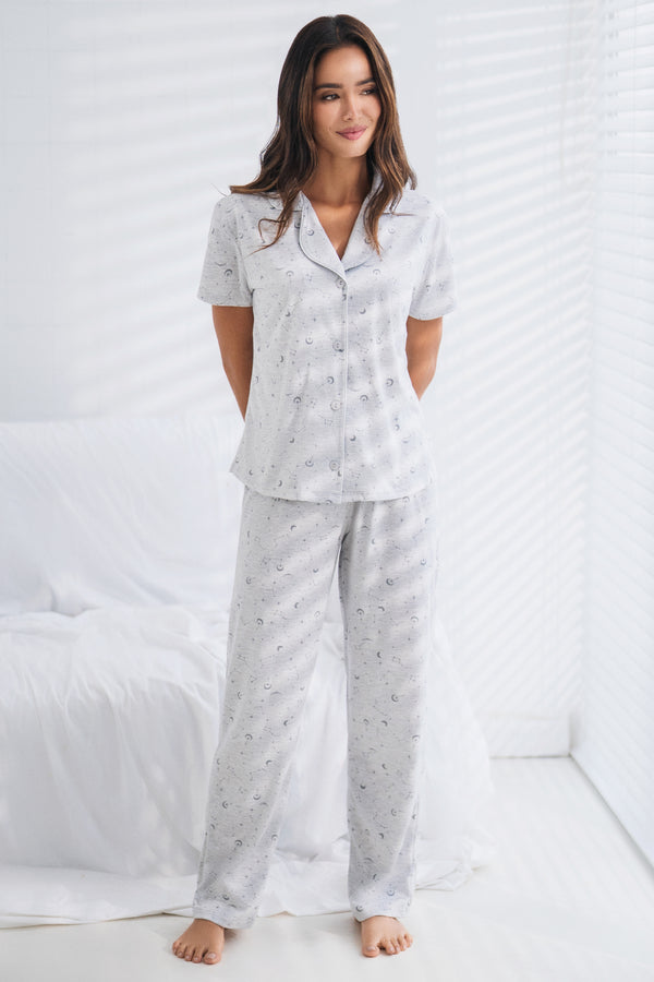 Pijama Pantalón Mujer Gris 23092
