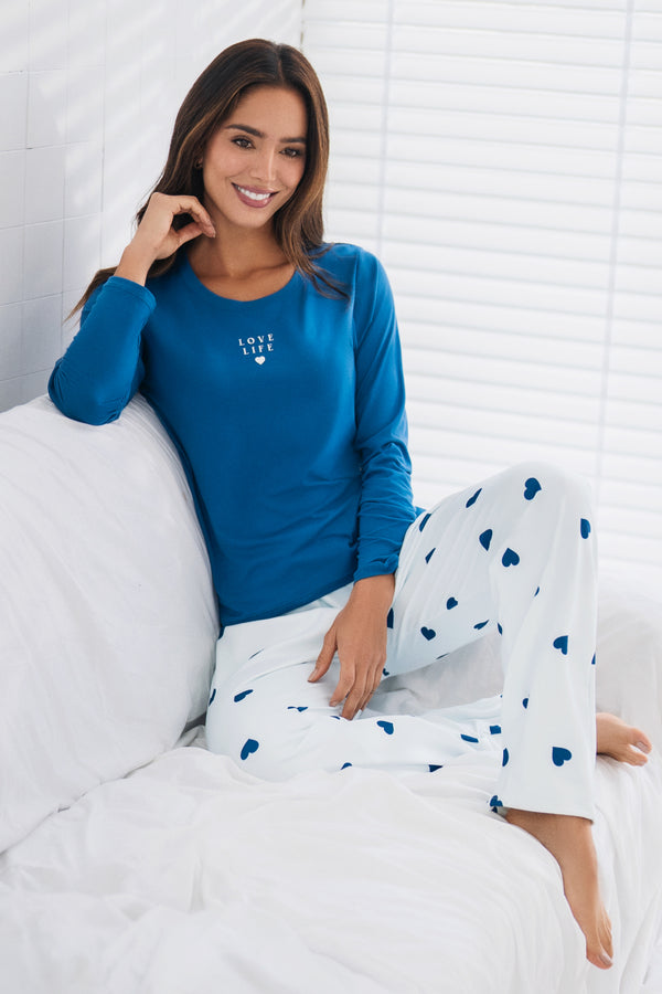 Conjunto Pantalón M-Larga Azul 23089