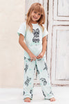 Conjunto Pantalón M-Corta Niña Verde 12052
