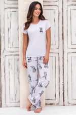 Conjunto Pantalon M-Corta Lila 12051