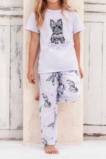Conjunto Pantalón M-Corta Niña Lila 12052