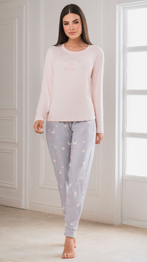 Pijama Térmica De Mujer Palo rosa 23034