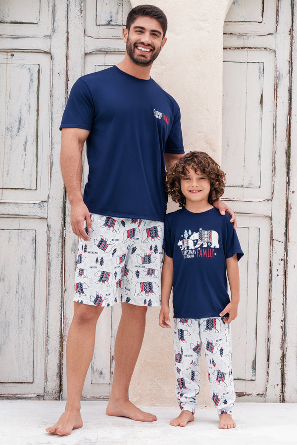 Conjunto Pijama Pantaloneta M- Corta Hombre 12073