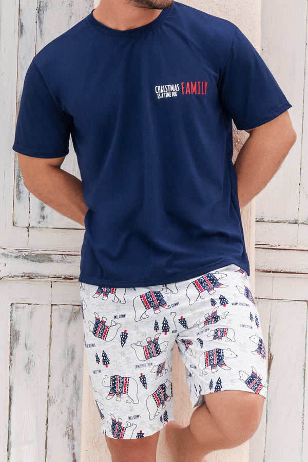 Conjunto Pijama Pantaloneta M- Corta Hombre 12073