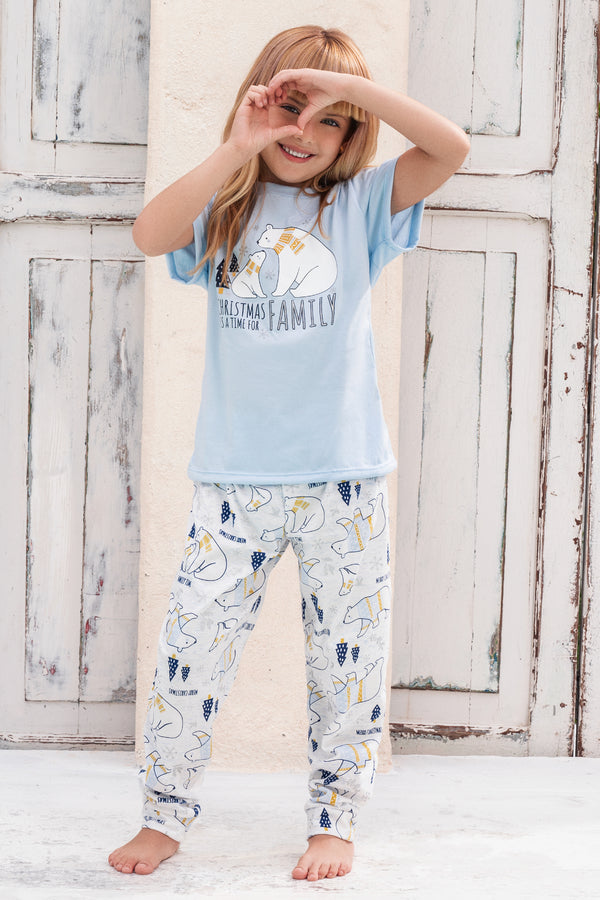 Conjunto Pijama Pantalón M- Corta Niña 12072