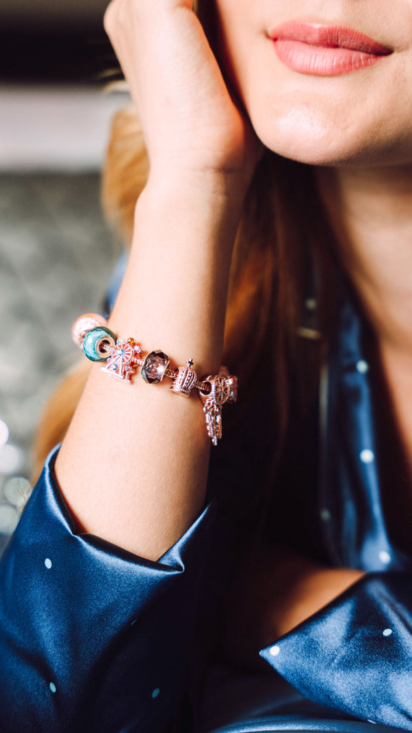 Pulsera Brillo Rose + 4 charms 30028
