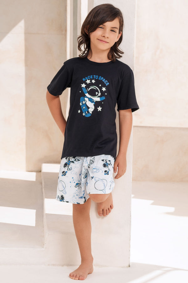 Pijama de Niño Negro 12351