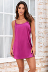 11857  Vestido en satín Cereza