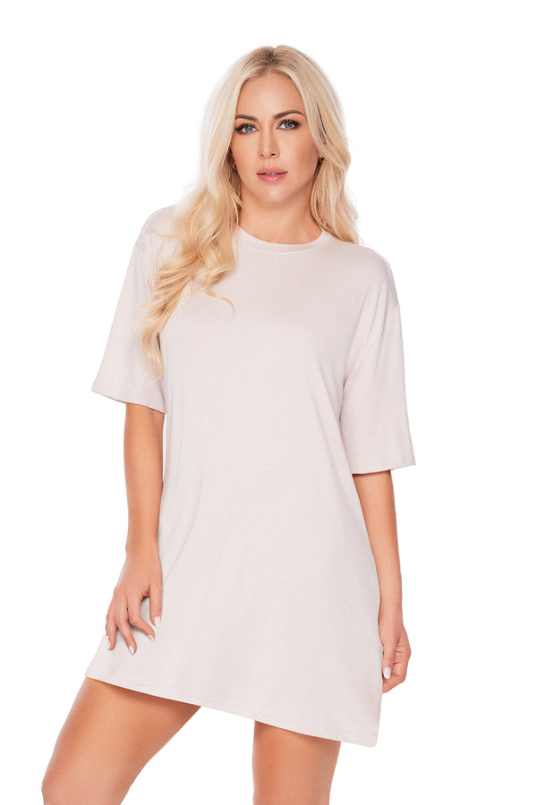 11463 Vestido Manga corta Nude
