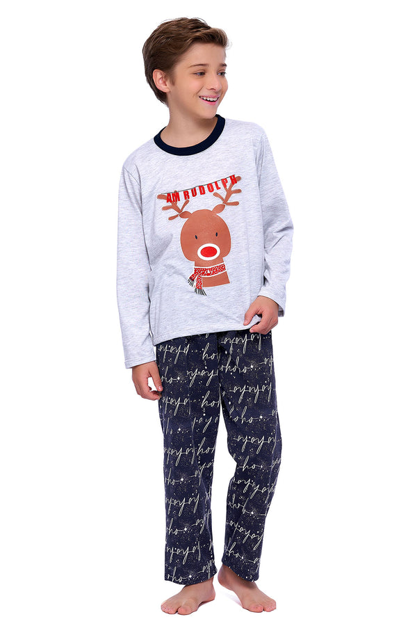 11416  Camiseta  manga larga estampado y pantalon