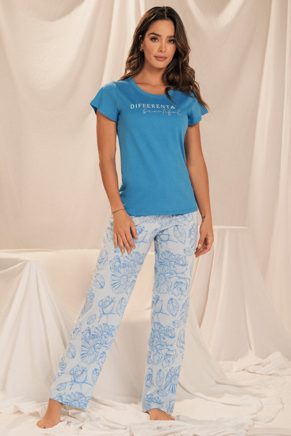 11926  Conjunto Pant M-Corta Azul